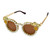 Pearl and Jewel Adorned Gold Sunglasses