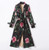 Pink Rose Print Trench Rain Coat  