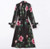 Pink Rose Print Trench Rain Coat  