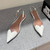 Transparent Sling Back Heart Flats