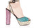 Color Block Sequin Platform Sandals