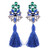 Long Tassel Crystal Earrings