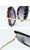 Metal Leaf and Green Stone Cat Eye Sunglasses