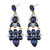 Navy Blue Crystal Dangle Earrings