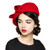 Wool Pillbox Bow Beret Hat