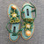 Jeweled Gem Green Sandals