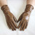 Vibrant Leather Gloves Coffee