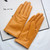 Orange Pastel Leather Gloves