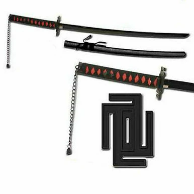 Red & Black Chain Katana