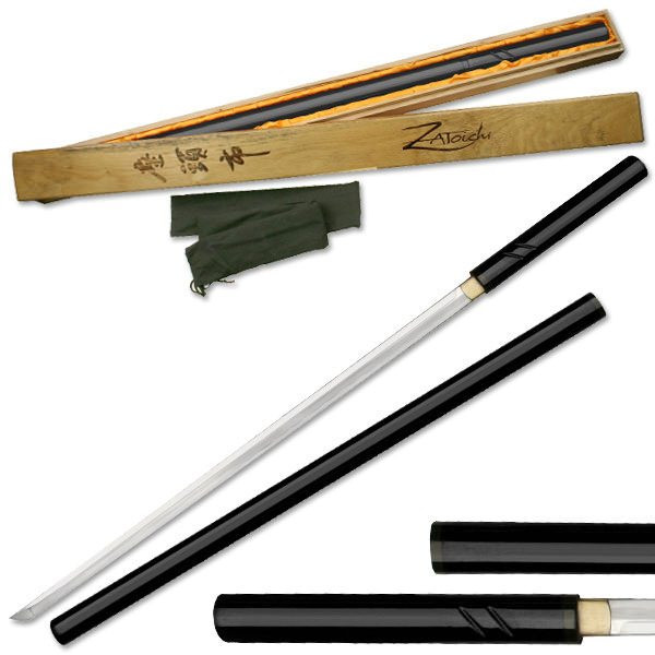 Straight Blade High Quality Katana with Wooden Box - Ice Imports