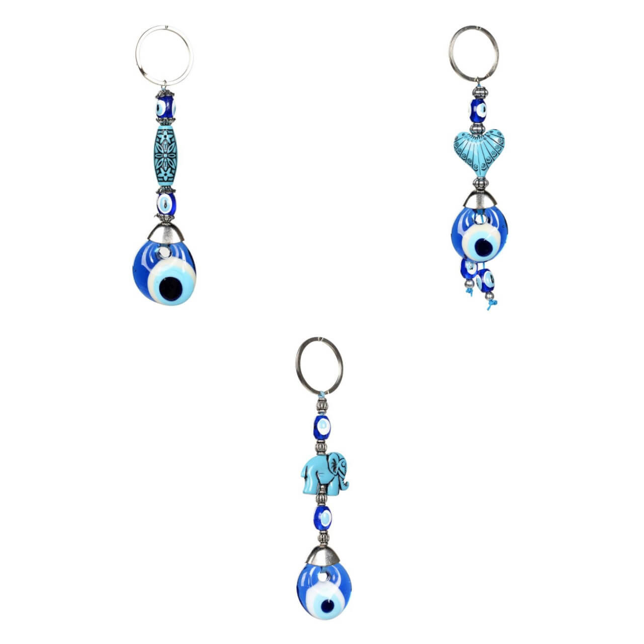 Beaded Evil Eye Keychain - Ice Imports