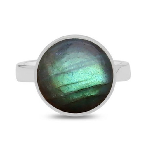 Labradorite Ring- Large Circle