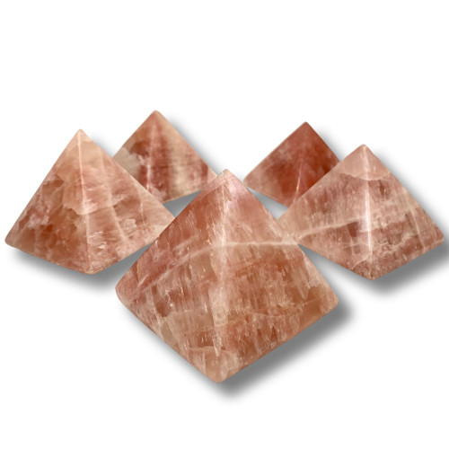 Red Rose Calcite Pyramid