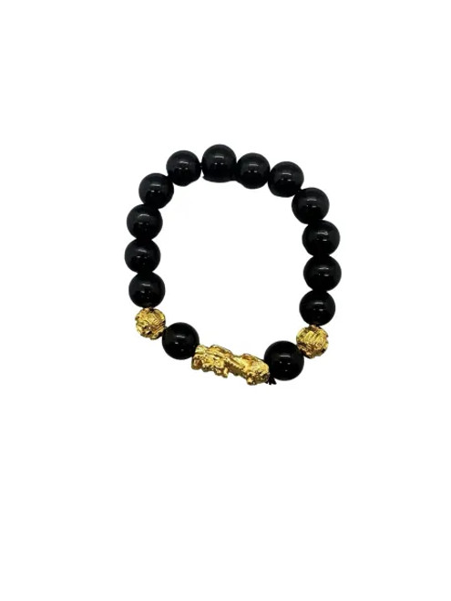 Gold Dragon Gemstone Bracelet