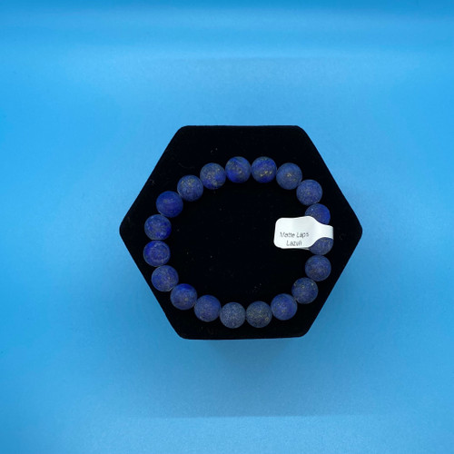 Matte Lapis Lazuli 10mm Gemstone Bracelet