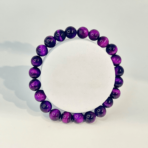 Purple Tiger Eye Gemstone Bracelet