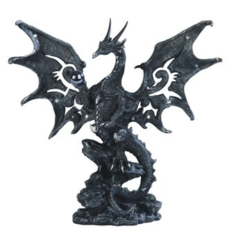 8" Black Dragon with Orb
