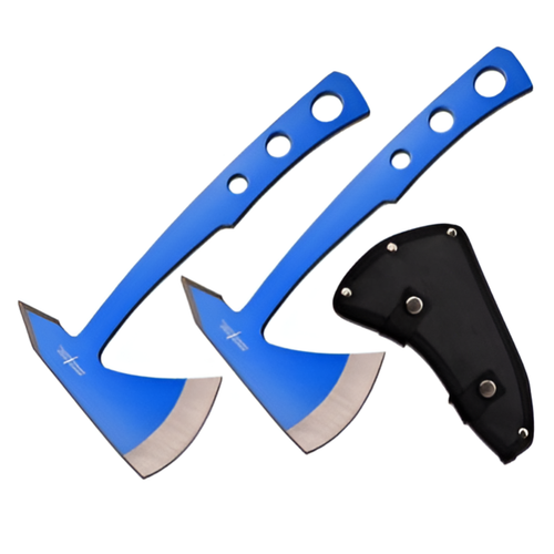 Set of 2 Blue Throwing Axe