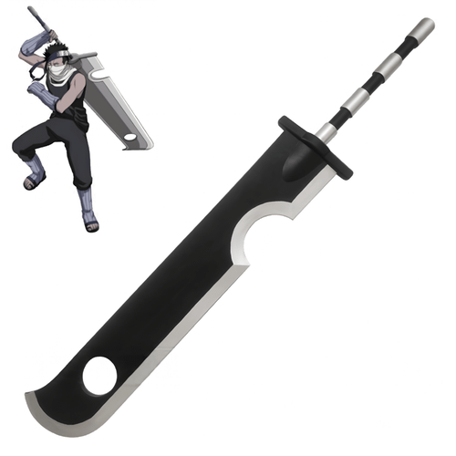 Foam Executioner axe sword with a wide black steel-style blade, silver edge detailing, and a long two-handed grip.