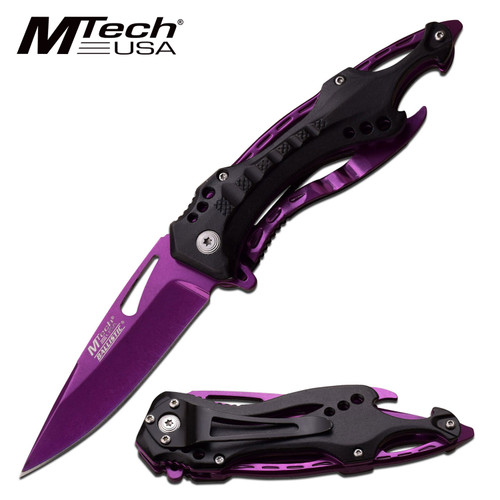 Purple & Black Pocket Knife