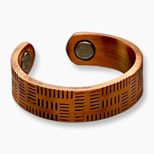 Magnetic Copper Ring - Lines