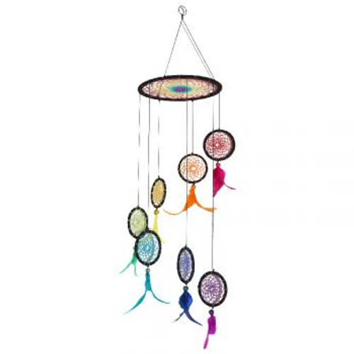 Cascading Rainbow Dream Catcher