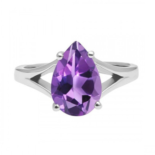 Amethyst Ring- Teardrop