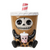 Kawaii skeleton boba tea statue with straw detail, quirky Halloween-inspired collectible