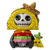 Taco Furrybones figurine wearing a colorful taco costume and sombrero, seated with a cheerful expression and miniature taco accessory.