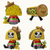 Multiple views of a taco skeleton resin figurine showcasing the textured taco shell back, sombrero hat detail, and side views for collectors.