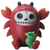 Cute red resin crab figurine with a skull face and a green seahorse beside it.