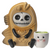 Cure resin figurine of a fish-shaped Taiyaki with a skull face, accompanied by a small smiling cup of matcha.