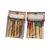 Two variety bundles of packaged Palo Santo incense sticks showing both natural bare wood and vibrant, colorfully wrapped sticks.
