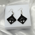 Back side of the Geometric Wooden Tree of Life Earrings