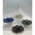 Elephant-shaped incense holders with leaf-style trays, artistic ceramic home decor collection