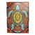Artistic turtle leather notebook featuring bold patterns and multicolor detailing with premium finish