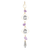 Amethyst sun suncatcher hanging decor with crystal prism and purple gemstone accents for home decoration