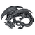 Curled sleeping dragon statue with intricate scales, gothic fantasy home or office decoration