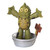 Lagoon creature inspired voodoo figurine in tub, quirky horror home decor piece