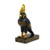 Black and gold falcon sculpture on ornate base, ancient Egypt style collectible ornament