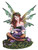 Beautiful woodland fairy statue with green wings and dragon companion, magical collectible