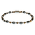 Earth-toned beaded anklet combining the protective energy of Tiger's Eye with grounding magnetic hematite and a secure metal closure.