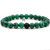 Single Black Onyx & Reconstituted Malachite Gemstone Bracelet