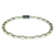 A white pearl anklet featuring oval-shaped white pearls and round silver beads, secured with a magnetic clasp.