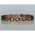 Vintage-inspired copper link bracelet with heart motifs and sleek modern look