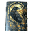 Front cover of the Autumn Raven Premium Leather Journal featuring an embossed antique raven design on handcrafted leather.