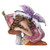 Back view of the small fairy with snail collectible fairy statue highlighting the hand-painted wings, curled pose, and woodland-inspired design.