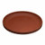 Ceramic backflow burner plate, circular with a smooth reddish-brown surface and raised edges.