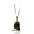 Rough Moldavite necklace with a natural raw Moldavite gemstone in a sterling silver setting on a sterling silver chain.