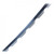 Close-up of Inosuke's Demon Slayer sword blade, showing its black color and deeply serrated edges